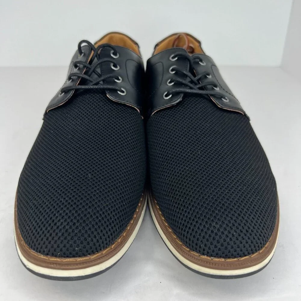 Mix No. 6 Mens Bache Black Oxford Mesh Low Lace Up Size 13 M Dress Shoes